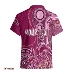 Personalised State Of Origin NAIDOC Hawaiian Shirt Kangaroo Mix Vines Maroons Style