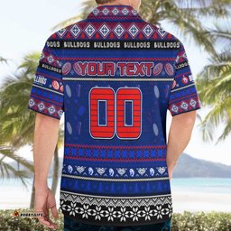 Personalized Bulldogs Football Xmas Hawaiian Shirt Australia AFL Mascot