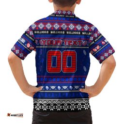 Personalized Bulldogs Football Xmas Hawaiian Shirt Australia AFL Mascot
