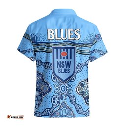 NSW Blues Rugby Hawaiian Shirt New South Wales Aboriginal Origin