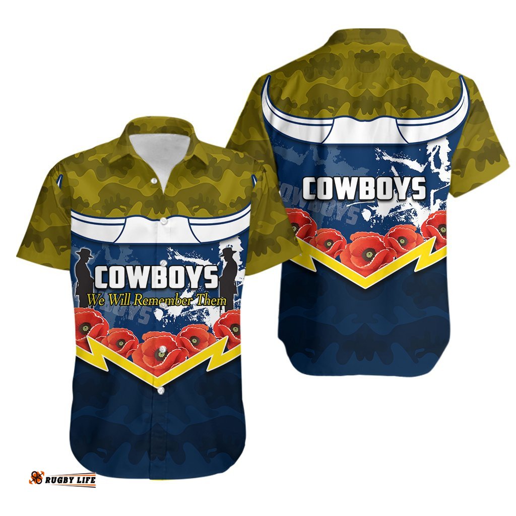 North Queensland Cowboys Hawaiian Shirt We Will Remember Them