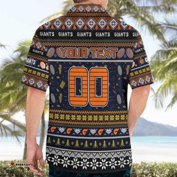 Personalized Giants Football Xmas Hawaiian Shirt Australia AFL Mascot