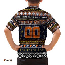 Personalized Giants Football Xmas Hawaiian Shirt Australia AFL Mascot