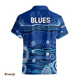 NSW Blues Rugby Hawaiian Shirt Aboriginal Indigenous