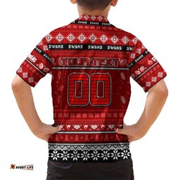 Personalized Swans Football Xmas Hawaiian Shirt Australia AFL Mascot