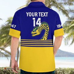Personalised Eels Rugby Hawaiian Shirt Parramatta 1947 Dynamic Blue