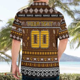 Personalized Hawks Football Xmas Hawaiian Shirt Australia AFL Mascot