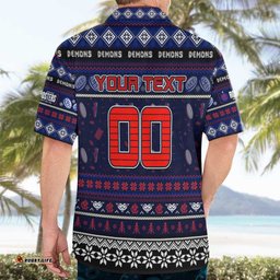Personalized Demons Football Xmas Hawaiian Shirt Australia AFL Mascot