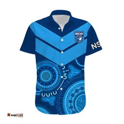 New South Wales Rugby Hawaiian Shirt Indigenous NSW Blues