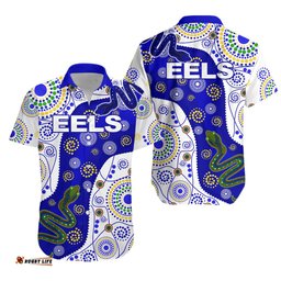 Eels Indigenous Hawaiian Shirt Competitive Version White