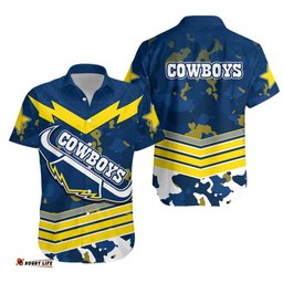 Camouflage Cowboys ANZAC Hawaiian Shirt North Queensland