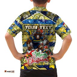 Custom Cowboys Rugby Merry Christmas Hawaiian Shirt Indigenous Australian Art
