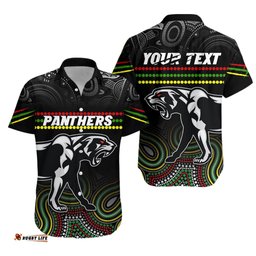 Custom Personalised Panthers Indigenous Hawaiian Shirt Premiers Penrith Champion