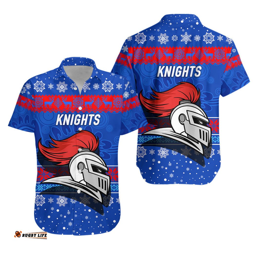Newcastle Knights Hawaiian Shirt Christmas Simple Style