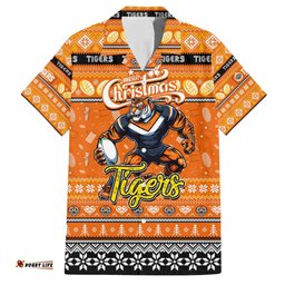 Personalized Tigers Rugby Xmas Hawaiian Shirt Australia NRL Mascot