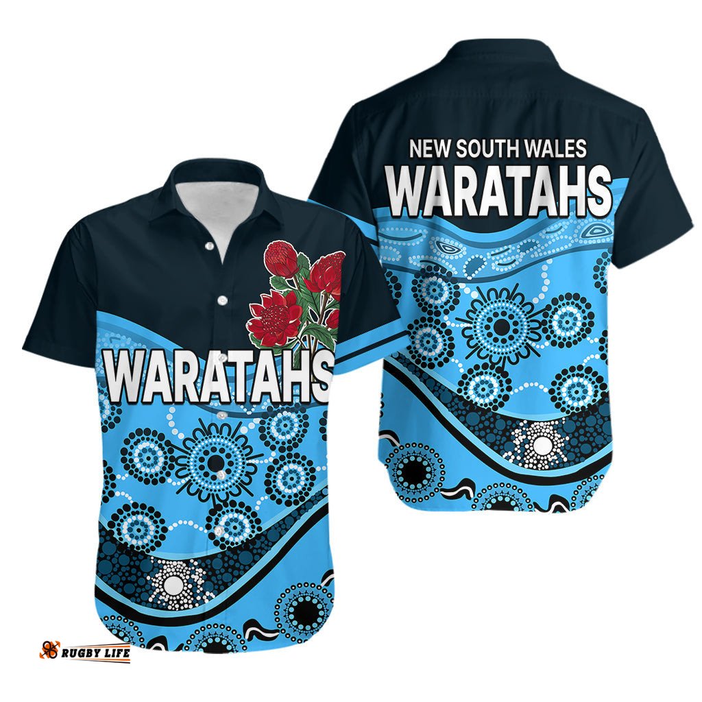 Waratahs Rugby Hawaiian Shirt NSW Red Waratahs Indigenous
