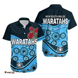 Waratahs Rugby Hawaiian Shirt NSW Red Waratahs Indigenous