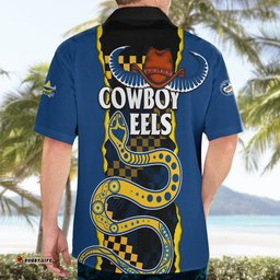 NRL Combine Cowboys and Parra Eels Hawaiian Shirt Sporty Style