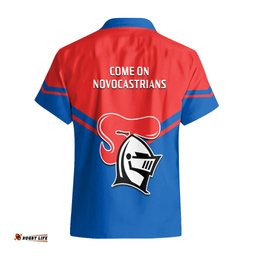 Newcastle Knights Rugby Hawaiian Shirt Novocastrians Sporty Style