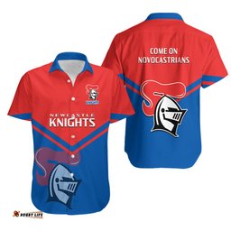 Newcastle Knights Rugby Hawaiian Shirt Novocastrians Sporty Style
