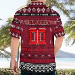 Personalized Bombers Football Xmas Hawaiian Shirt Australia AFL Mascot