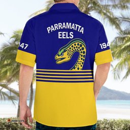 Eels Rugby Hawaiian Shirt Parramatta 1947 Dynamic Blue