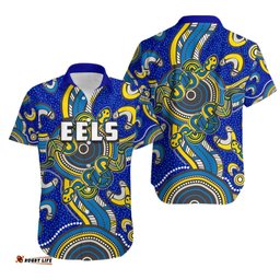 Parramatta Eels Hawaiian Shirt Aboriginal Rugby Style