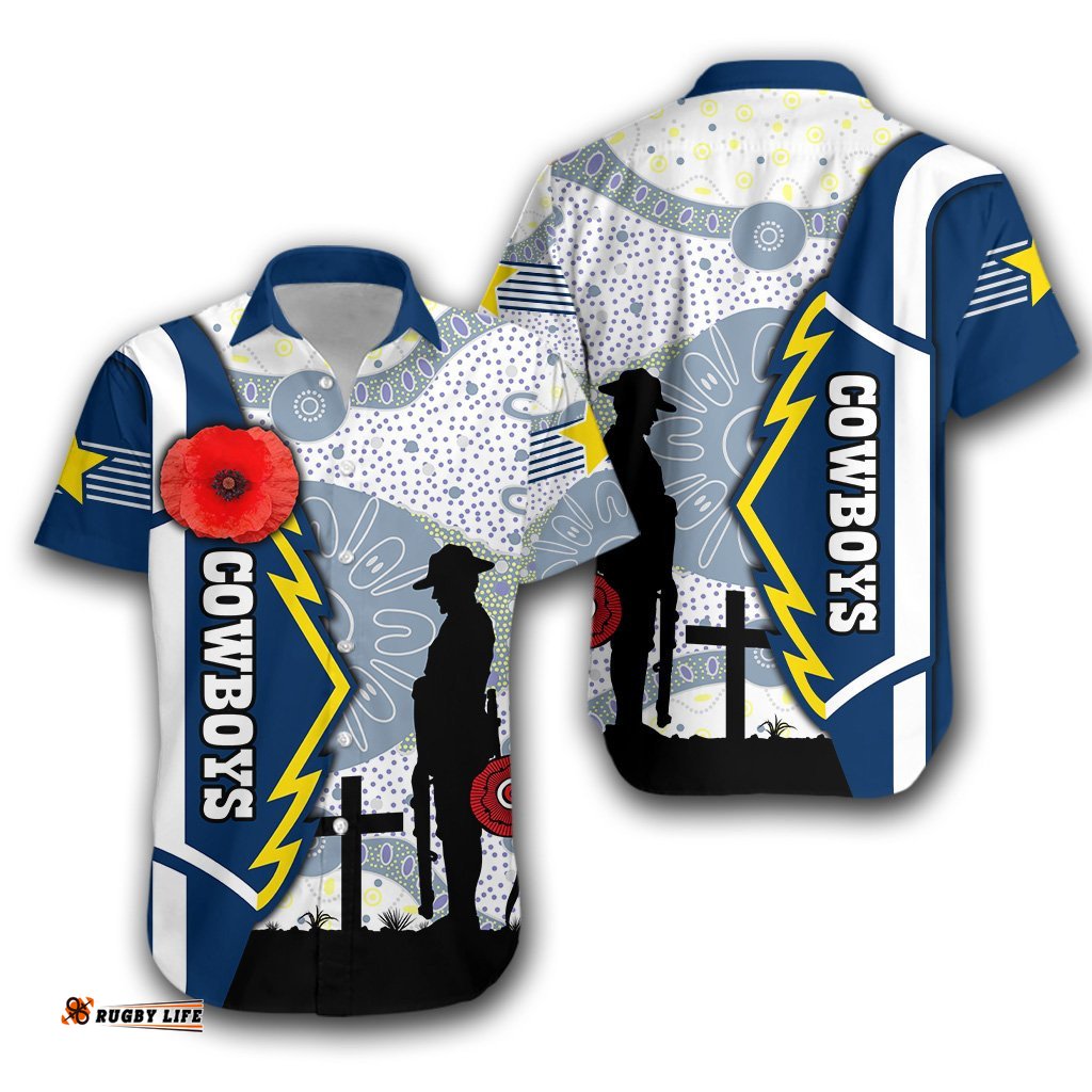 Cowboys Hawaiian Shirt North Aboriginal ANZAC Day