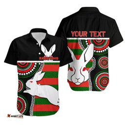 Custom Personalised Rabbitohs Hawaiian Shirt Indigenous
