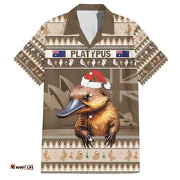 Aussie Platypus Hawaiian Shirt Merry Christmas
