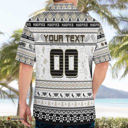 Personalized Magpies Football Xmas Hawaiian Shirt Australia AFL Mascot