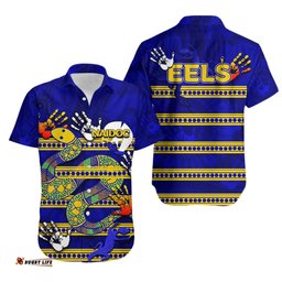 NAIDOC Parramatta Eels Hawaiian Shirt Aboriginal Patterns