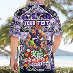 Custom Freo Football Merry Christmas Hawaiian Shirt Indigenous Australian Art