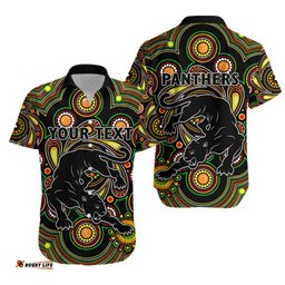 Custom Personalised Penrith Hawaiian Shirt Panthers Indigenous Vibes