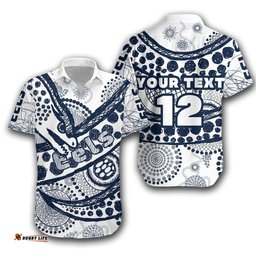 Custom Personalised Eels Rugby Hawaiian Shirt Line Art Special Version