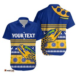 Custom Personalised Eels Indigenous Hawaiian Shirt Parramatta Christmas