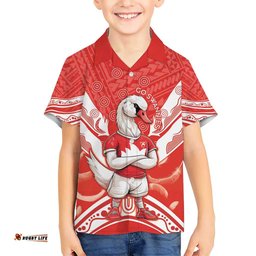 Personalised Swans Football Hawaiian Shirt 2024 Swannies Mascot Go Champions