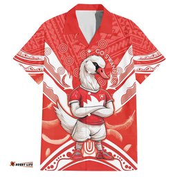 Personalised Swans Football Hawaiian Shirt 2024 Swannies Mascot Go Champions