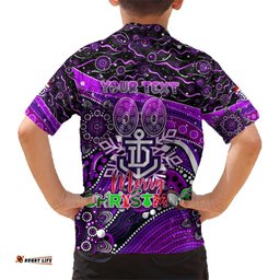 Merry Christmas AFL Fremantle Freo Hawaiian Shirt Aboriginal Santa Football Mascot