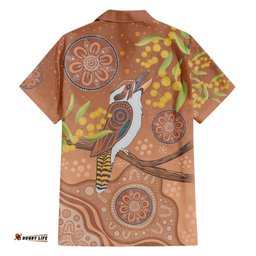 Kookaburra Aboriginal Dot Painting Hawaiian Shirt