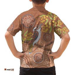 Kookaburra Aboriginal Dot Painting Hawaiian Shirt