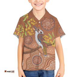 Kookaburra Aboriginal Dot Painting Hawaiian Shirt