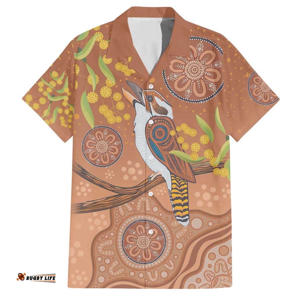 Kookaburra Aboriginal Dot Painting Hawaiian Shirt