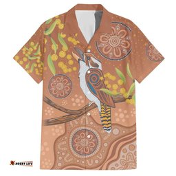Kookaburra Aboriginal Dot Painting Hawaiian Shirt