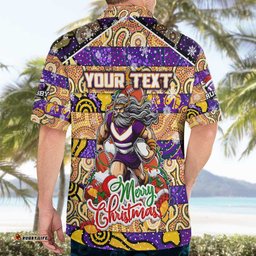 Custom Storm Rugby Merry Christmas Hawaiian Shirt Indigenous Australian Art