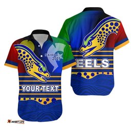 Custom Personalised Eels NAIDOC Week Hawaiian Shirt Parramatta