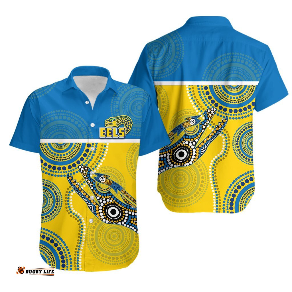 Parramatta Rugby Hawaiian Shirt Eels Aboriginal