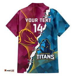 Custom Broncos And Titans Rugby 2024 Hawaiian Shirt Dynamic Style
