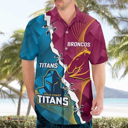 Custom Broncos And Titans Rugby 2024 Hawaiian Shirt Dynamic Style