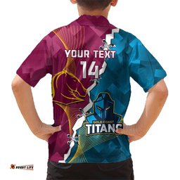 Custom Broncos And Titans Rugby 2024 Hawaiian Shirt Dynamic Style